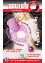 Load image into Gallery viewer, The Macho Ecstacy Ring 7 Speed Vibrating Cockring Purple