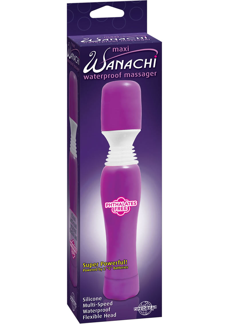 Maxi Wanachi Silicone Massager Waterproof 9 Inch  Purple