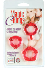 Load image into Gallery viewer, Magic C Rings Set Of 3 Red