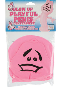 Blow Up Playful Penis Centerpriece with Weighted Base 11 Inch
