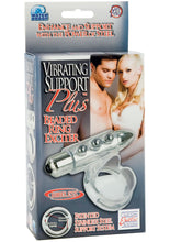 Load image into Gallery viewer, Support Plus Vibrating Beaded Ring Exciter With Removable 3 Speed Bullet Clear