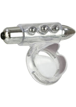 Load image into Gallery viewer, Support Plus Vibrating Beaded Ring Exciter With Removable 3 Speed Bullet Clear
