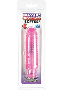Basic Essentials Softee Vibe With Removable Sleeve 5.5 Inch Pink