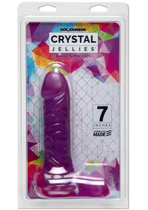 Crystal Jellies Ballsy Super Cock Sil A Gel 7 Inch Purple