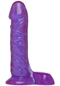 Crystal Jellies Ballsy Super Cock Sil A Gel 7 Inch Purple