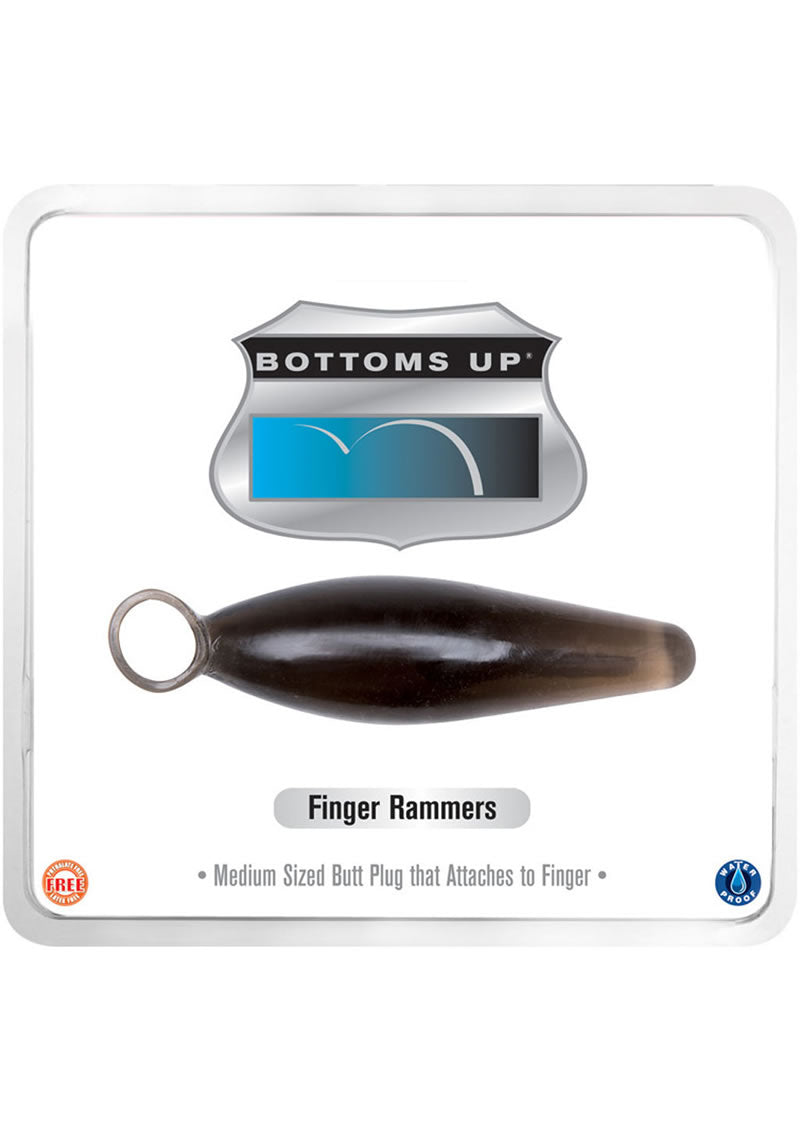 Bottoms Up Finger Rammers Jelly Probe Waterproof Smoke 3.5 Inches