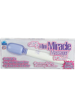 Load image into Gallery viewer, My Mini Miracle Massager Wand Waterproof 7.75 Inch White With Purple