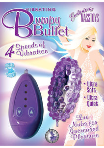 Vibrating Bumpy Bullet 4 Speed Waterproof 3 Inch Purple