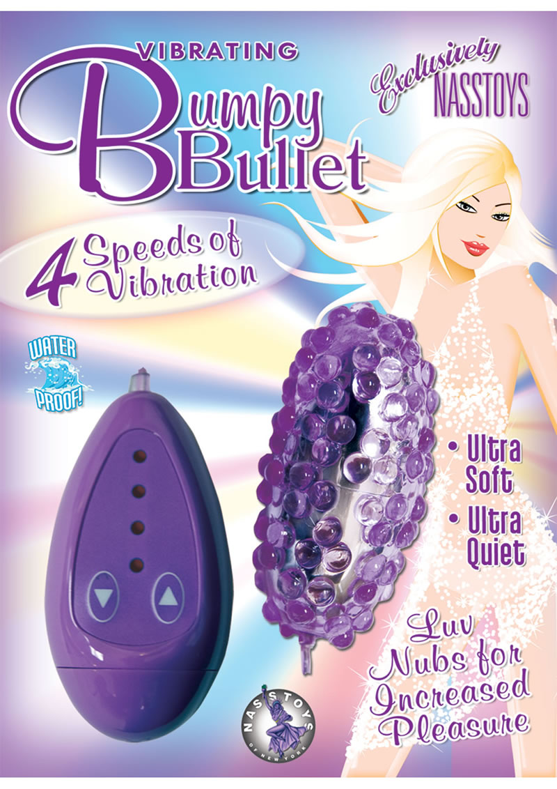 Vibrating Bumpy Bullet 4 Speed Waterproof 3 Inch Purple