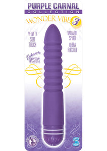 Purple Carnal Collection Wonder Vibe 3 Multispeed Waterproof Purple