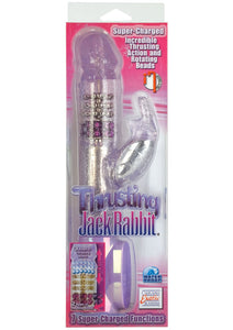Thrusting Jack Rabbit Dual Vibe Waterproof 4.75 Inch Purple