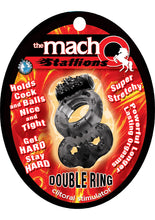Load image into Gallery viewer, The Macho Stallions Double Ring Black