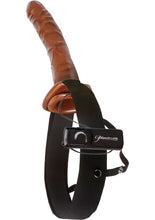 Load image into Gallery viewer, Fetish Fantasy Series Chocolate Dream Vibrating Hollow Strap On Brown 10 Inch