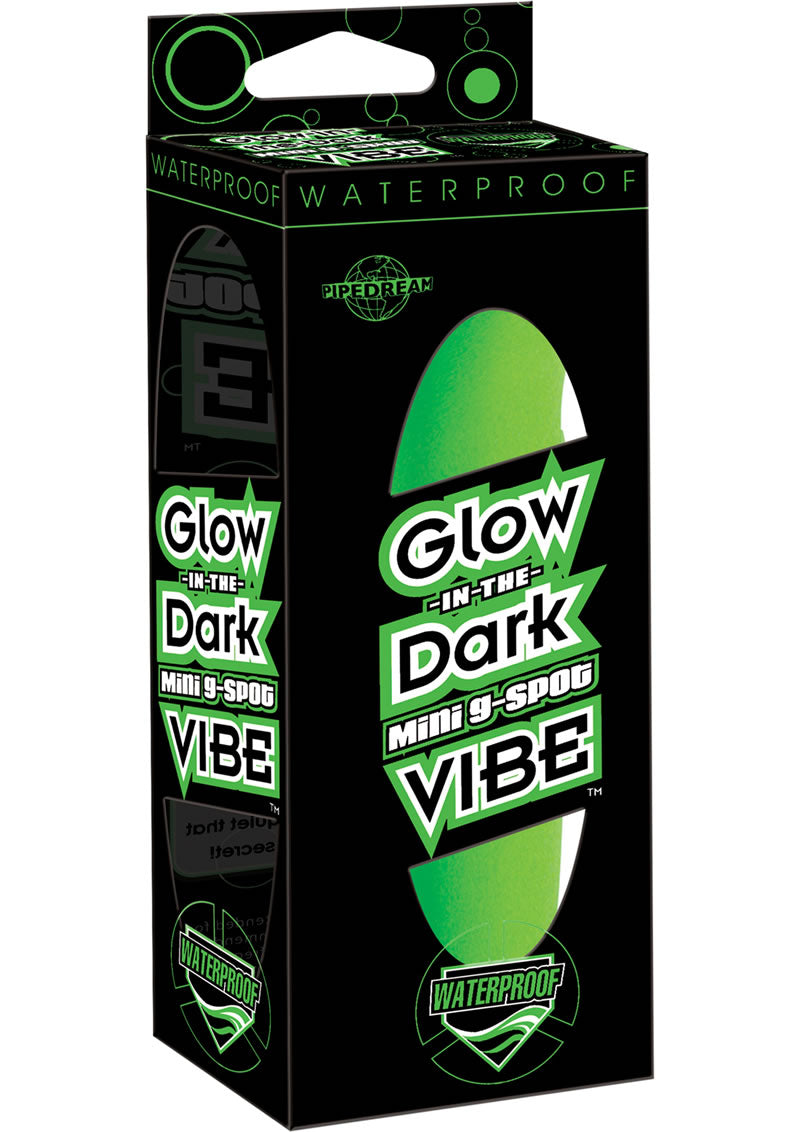 Glow In The Dark Mini G Spot Vibe Waterproof 5 Inch Green