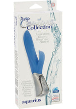 Load image into Gallery viewer, PETITE COUTURE COLLECTION AQUARIOUS  4.75 INCH 7 FUNCTION PERSONAL MASSAGER BLUE