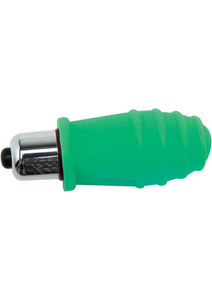Climax Silicone Vibrating Bullet Silicone Waterproof Green Pop
