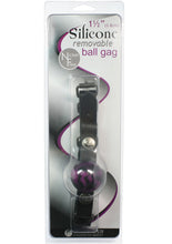 Load image into Gallery viewer, Removable Silicone Ball Gag 1.5 Inch Purple