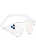 Load image into Gallery viewer, Divinity White Leather Blindfold With Faux Fur