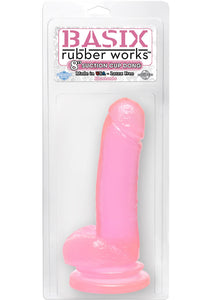 Basix Rubber Works 8 Inch Suction Cup Dong Pink