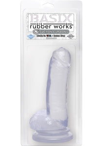 Basix Rubber Works 8 Inch Suction Cup Dong Clear