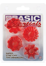 Load image into Gallery viewer, Basic Essentials Super Stretchy TPR Enhancers Assorted Shapes Red