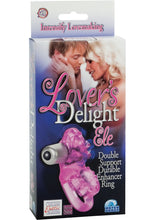 Load image into Gallery viewer, Lovers Delight Ele Double Support Enhancer Ring With Removable 3 Speed Stimulator Purple