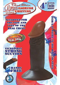 Real Skin Afro American Mini Whoppers Dong 4 Inch Brown