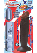 Load image into Gallery viewer, Real Skin Afro American Whoppers Vibrating Dong 8 Inch Brown