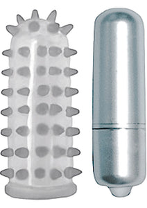 Mini Pocket Bullet With Jelly Sleeve 3 Speed Waterproof Silver