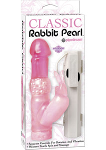Classic Rabbit Pearl Vibrator 7.25 Inch Pink