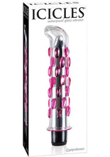 Load image into Gallery viewer, Icicles No 19 Glass Vibrator 7.5 Inch Clear Pink