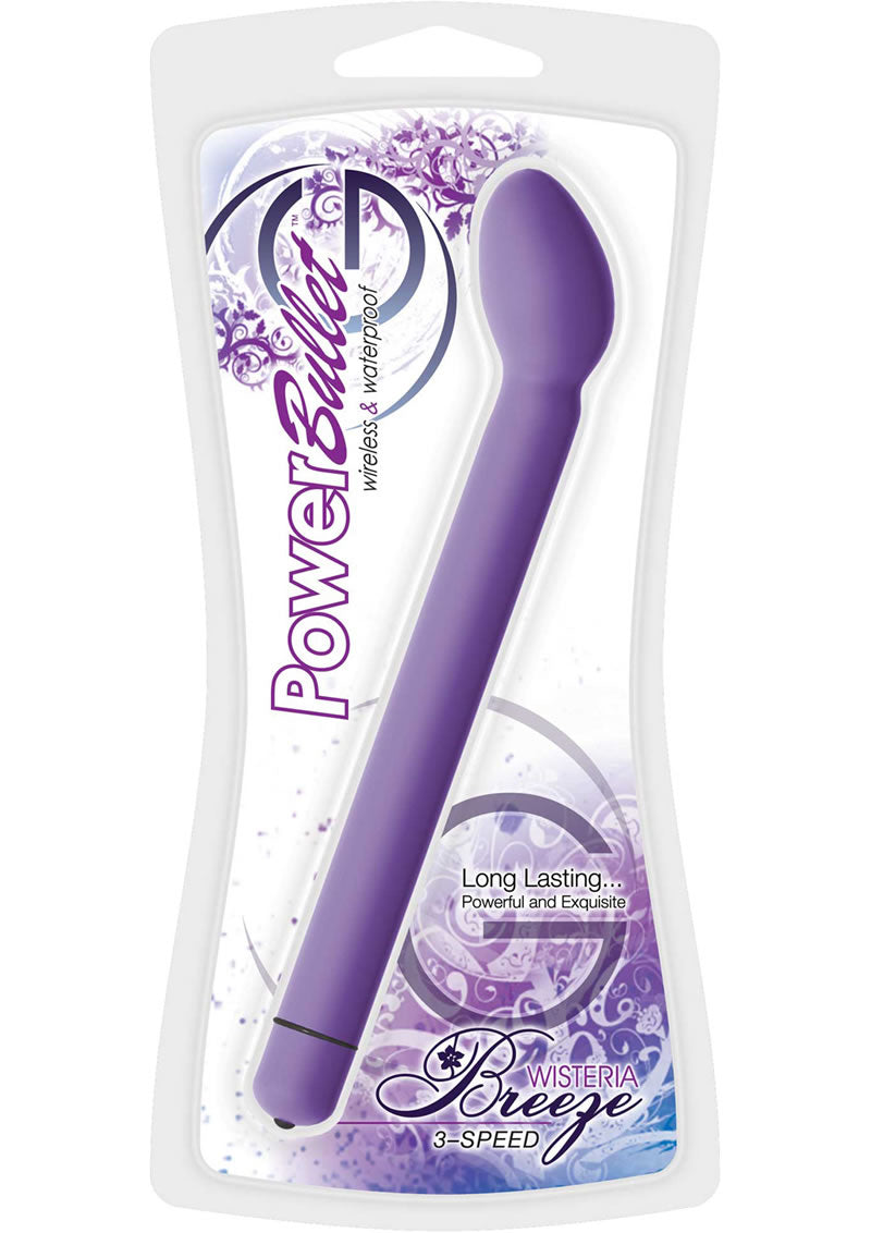 Power Bullet G Wisteria Breeze Vibe Waterproof Lavender 6.5 Inch