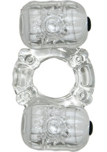 Load image into Gallery viewer, The Macho Crystal Collection Partners Pleasure Ring 7 Function Waterproof Clear