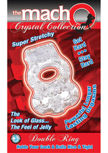 Load image into Gallery viewer, The Macho Crystal Collection Double Ring Clear