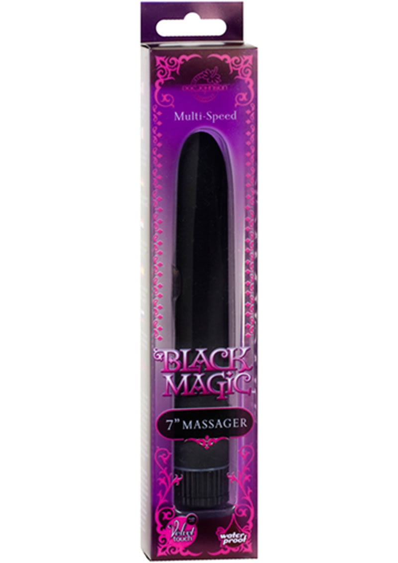 Black Magic Velvet Touch Vibrator Waterproof 7 Inch Black
