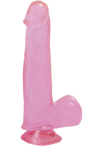 Basix Rubber Works 7.5 Inch Dong With Suction Cup Pink