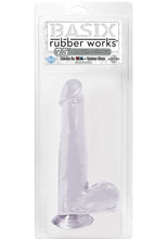 Load image into Gallery viewer, Basix Rubber Works 7.5 Inch Dong With Suction Cup Clear
