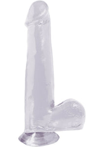 Basix Rubber Works 7.5 Inch Dong With Suction Cup Clear