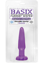 Load image into Gallery viewer, Basix Rubber Works Beginners Butt Plug Waterproof 3.75 Inch Purple