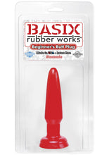 Load image into Gallery viewer, Basix Rubber Works Beginners Butt Plug Waterproof 3.75 Inch Red