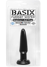 Load image into Gallery viewer, Basix Rubber Works Beginners Butt Plug Waterproof 3.75 Inch Black