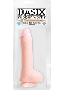 Basix Rubber Works 8 Inch Dong With Suction Cup Flesh