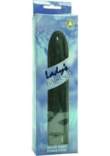 Load image into Gallery viewer, LADYS MOOD 7 INCH PLASTIC VIBRATOR BLACK