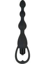 Load image into Gallery viewer, Silicone Vibrating Pleasure Beads With Removable 3 Speed Stimulator 5.75 inch Black