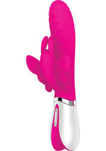 Load image into Gallery viewer, Wings of Desire Rechargeable Silicone Vibrator Waterproof Pink 7.75 Inch