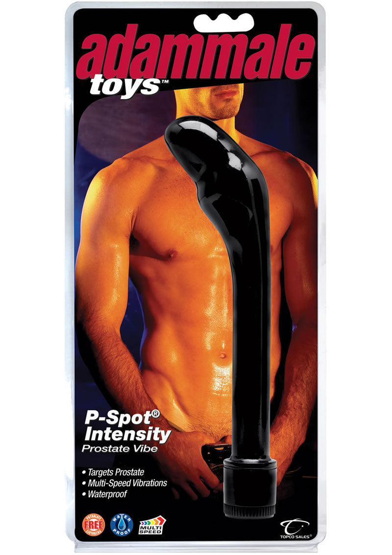 Adam Male Toys P Spot Intensity Vibrator Waterproof 8 Inch Black