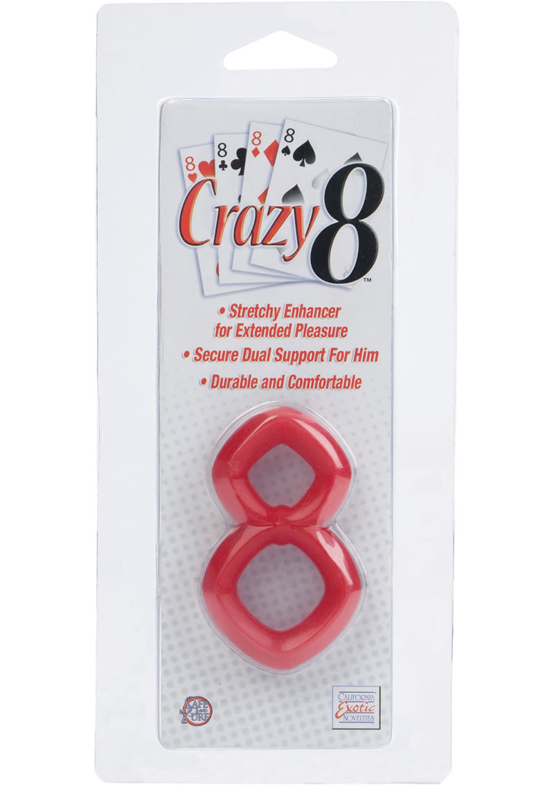 Crazy 8 Cock Ring Red