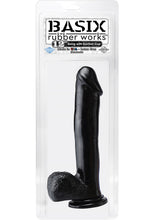 Load image into Gallery viewer, Basix Rubber Works 12 Inch Dong With Suction Cup Black