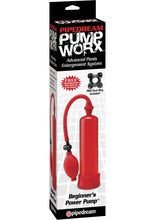 Load image into Gallery viewer, Pump Worx Beginners Power Pump With Cockring Red