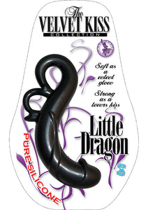 The Velvet Kiss Collection Little Dragon Silicone Dong Waterproof 5.25 Inch Black